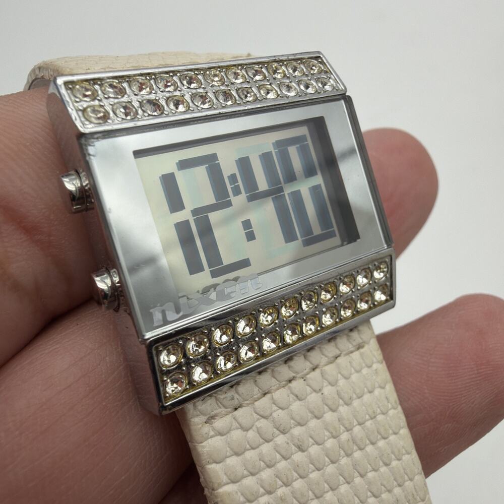 Nixon All You The Crystal Compact Quartz Gemmed Digital Ladies Wrist Watch READ